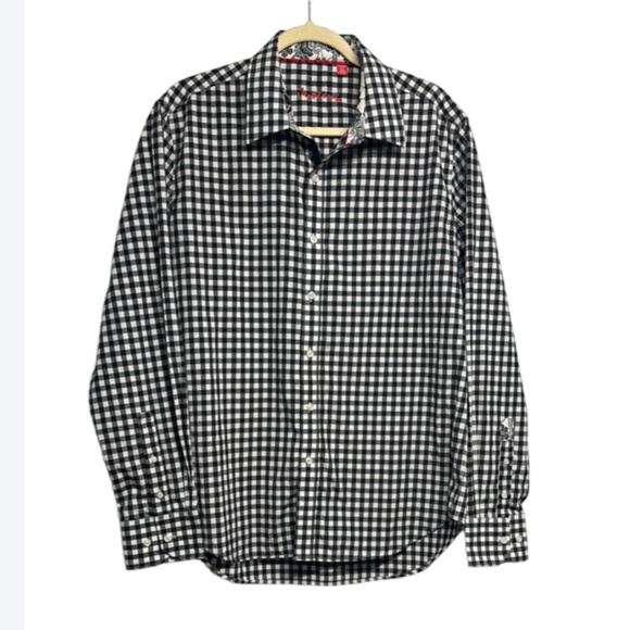 Justins Black and White Casual Button Down Shirt - Picture 1 of 7